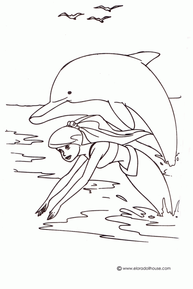 Dolphin And Mermaid Coloring Pages | Free coloring pages
