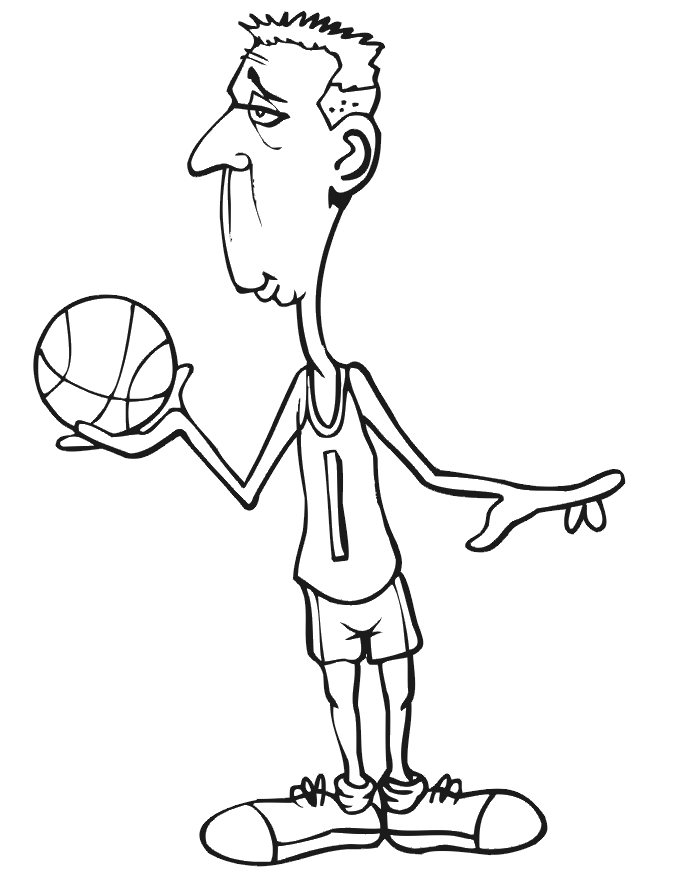 Playing Basketball Coloring Pages | Coloring