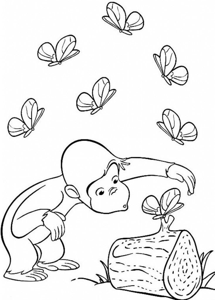 Cartoon: Fine Curious George Easter Coloring Pages Picture