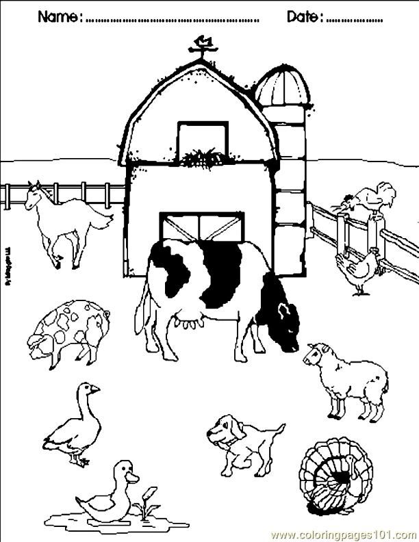 Coloring Pages Farm 14 (Animals  Down On The Farm)| free printable