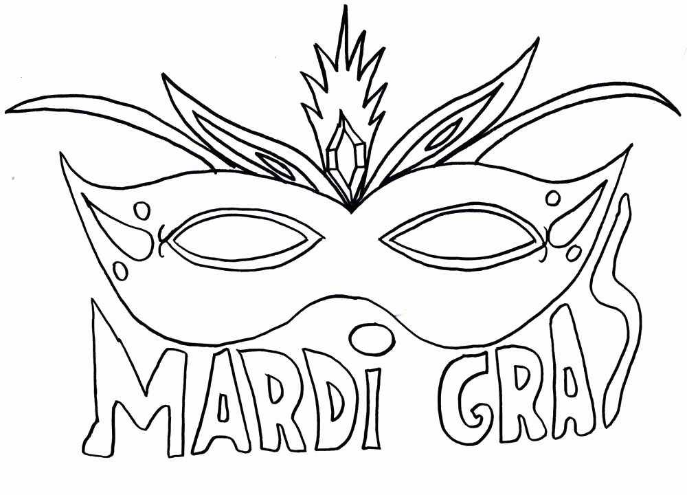 Mardi Gras Mask Colorign Pages - Mardi Gras Coloring Pages 