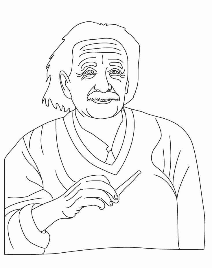 Figure : Albert Einsteins Attention To Community Coloring Page