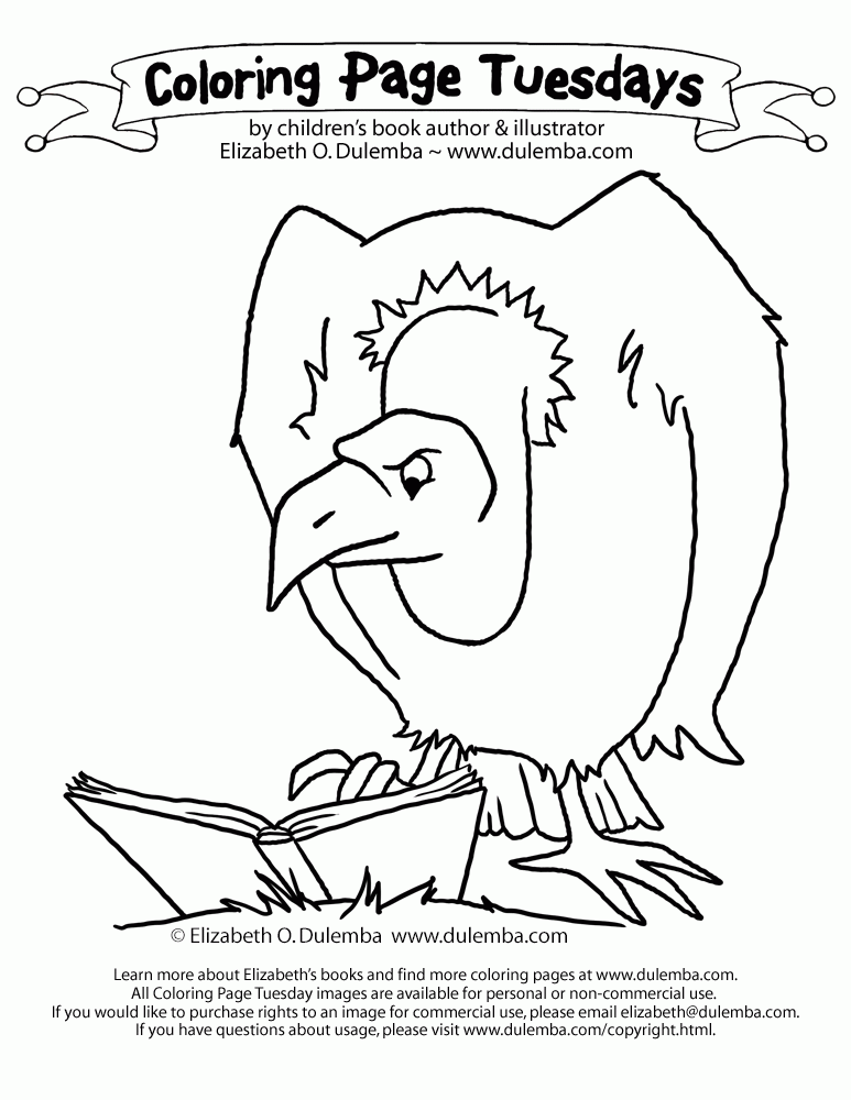 Coloring Page Tuesday - Vulture