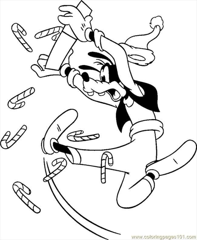 Coloring Pages Goofy Candy Cane Color (Cartoons  Mickey Mouse