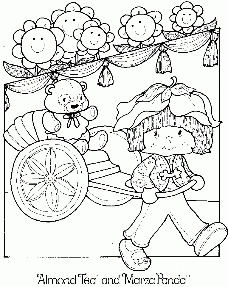 Strawberry Shortcake Coloring Book - Berry Happy Home Clipart Library