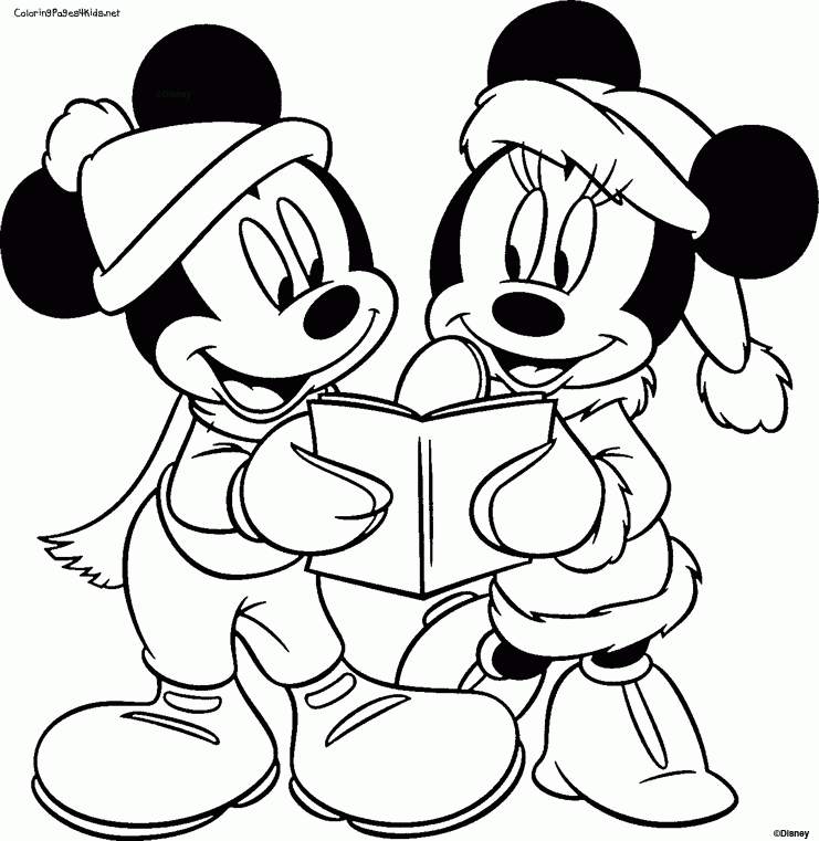 Mickey and Minnie Mouse Coloring Pages