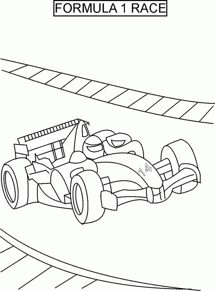 Print Car Racing Coloring Pages 