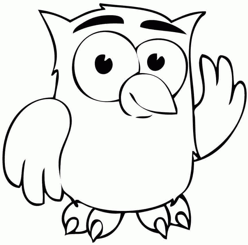 Coloring Pages Animal Owl Printable Free For Kindergarten