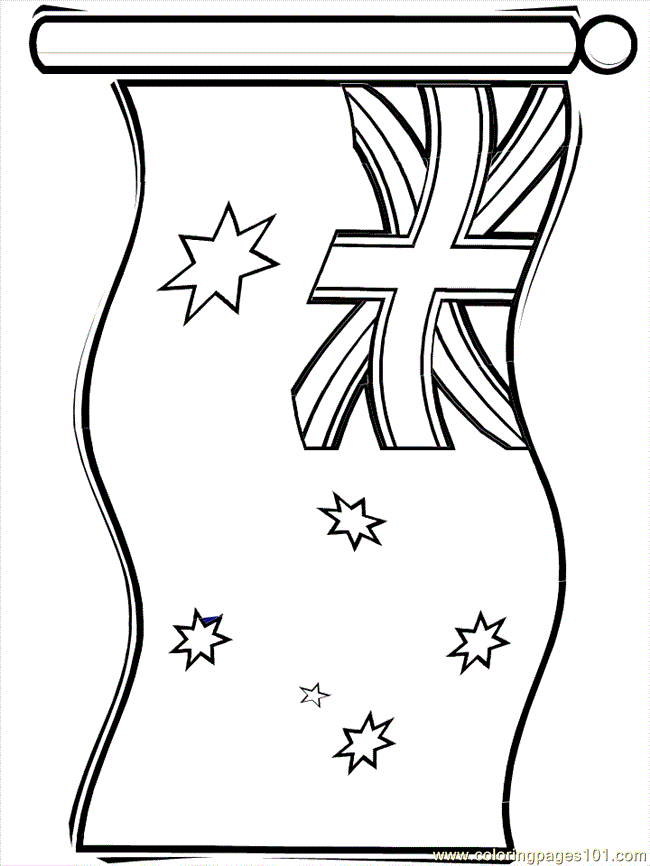 free printable coloring page of Australias Flag