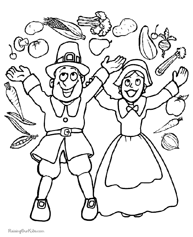 Thanksgiving food coloring Page