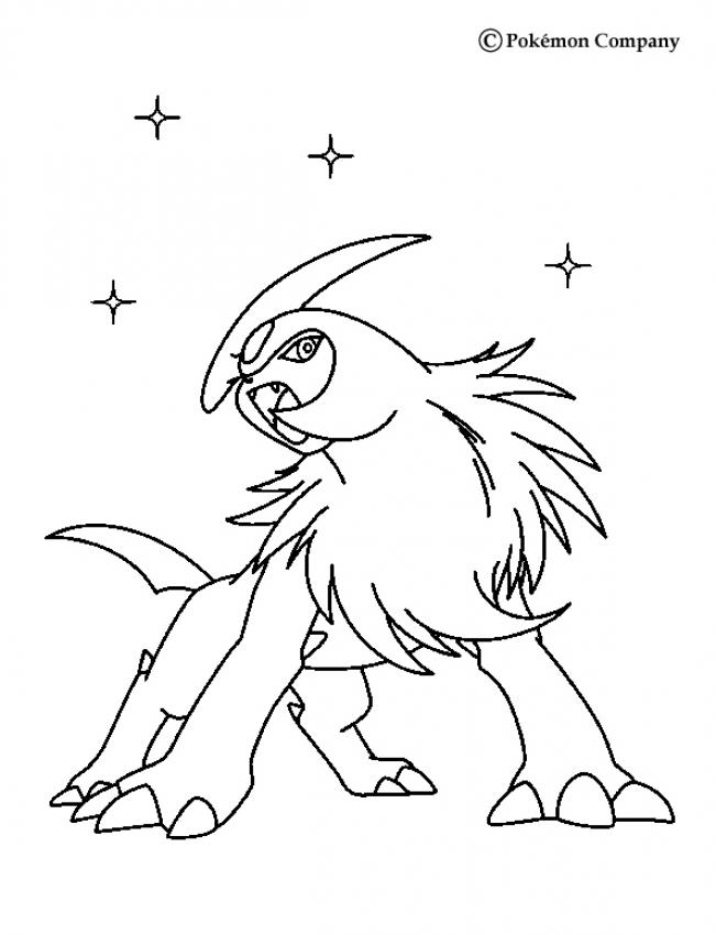 DARK POKEMON coloring pages - Absol