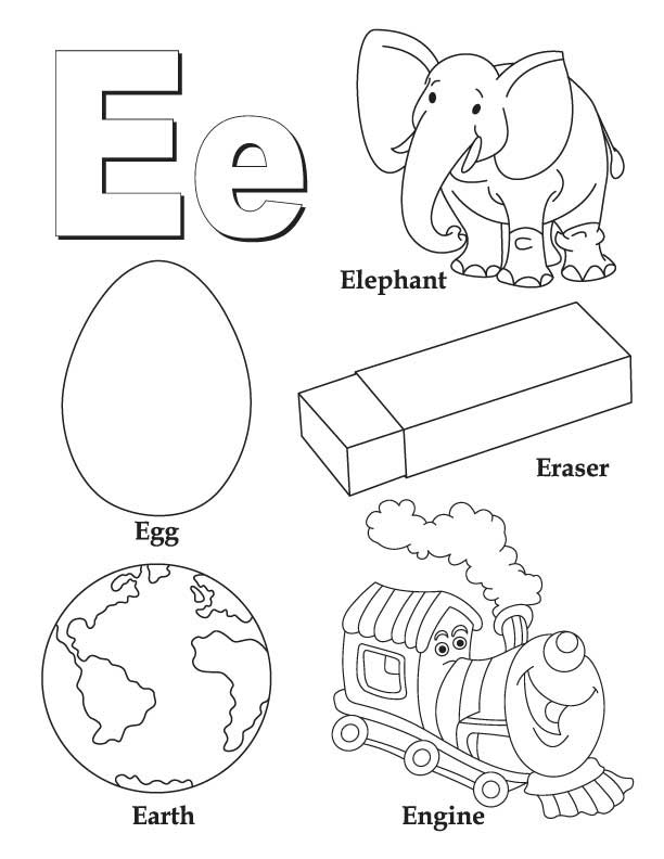 Free Letter E Coloring Page, Download Free Letter E Coloring Page png