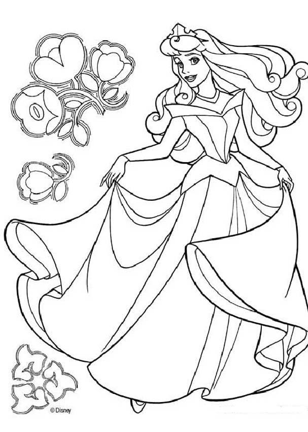 Sleeping Beauty coloring pages - Princess Aurora dancing