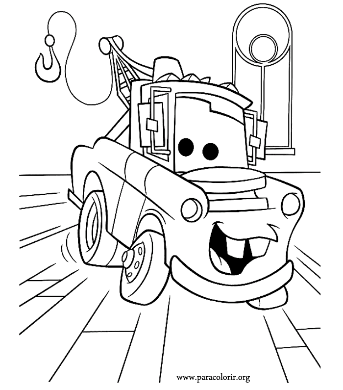 Cars Movie - Tow Mater - Cars Movie coloring page