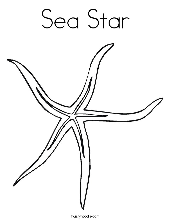 Starfish Coloring Page 