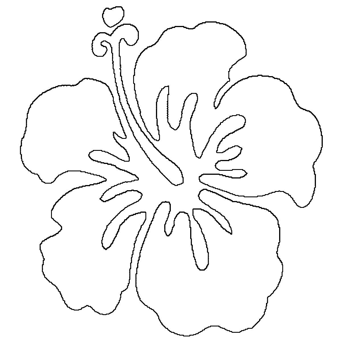 hawaiian flower template Clip Art Library