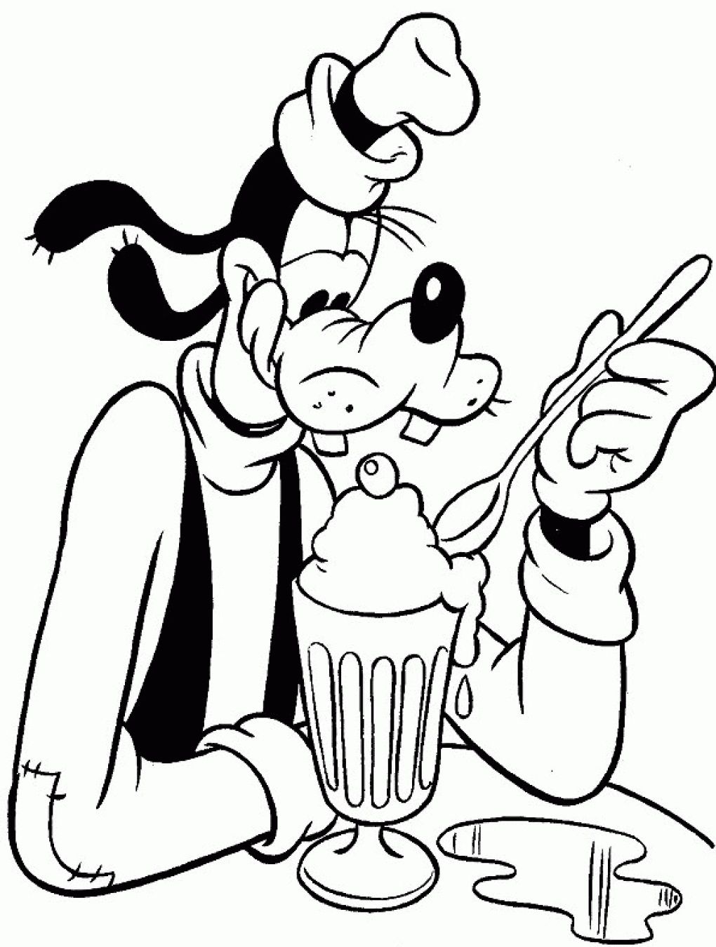 Pluto Coloring Pages Disney 
