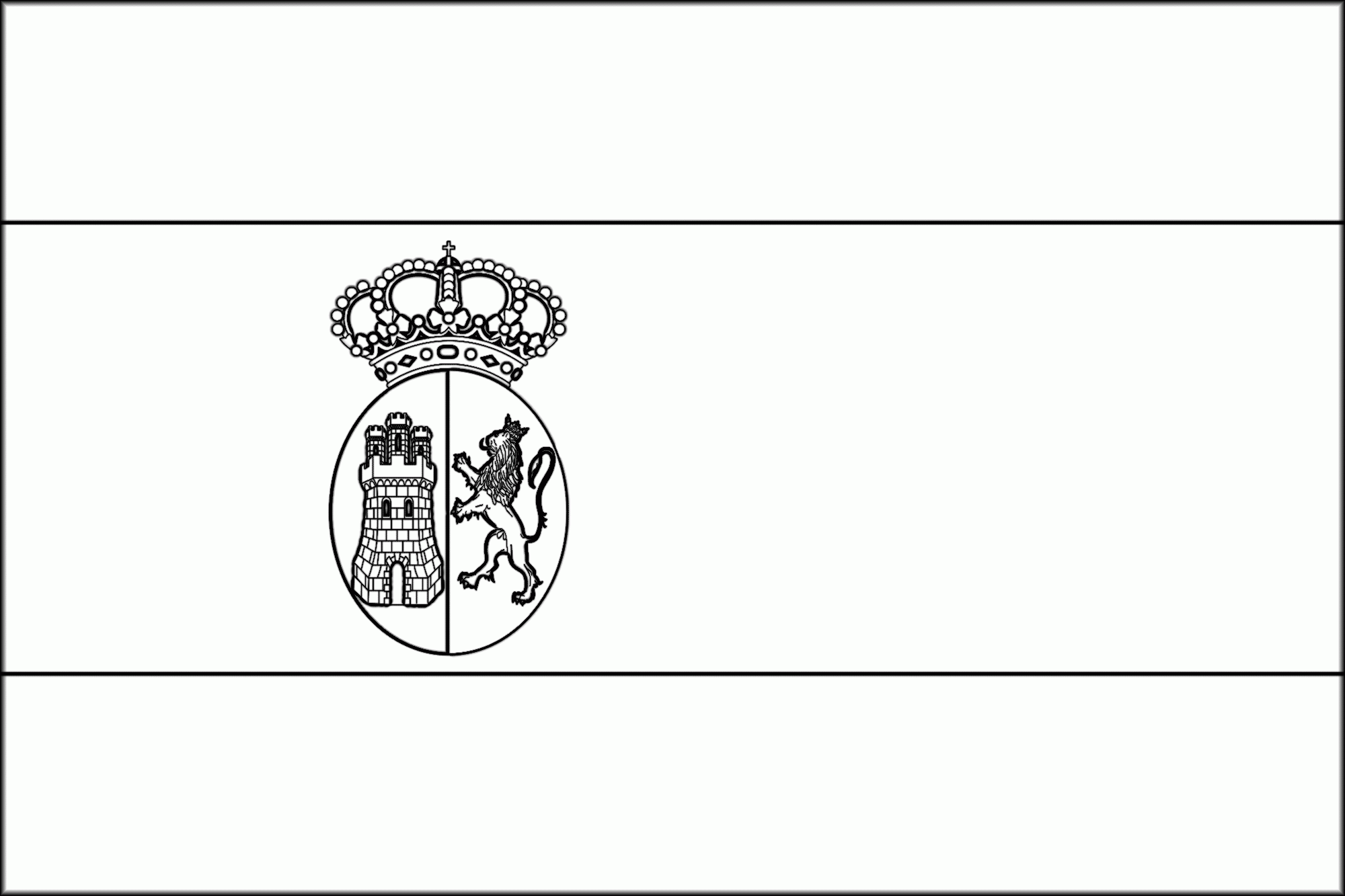 Flag of Spain Coloring Page