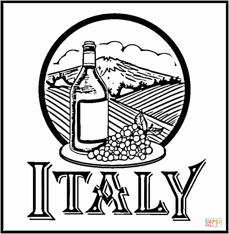 Wine Of Italy coloring page | Free Printable Coloring Pages
