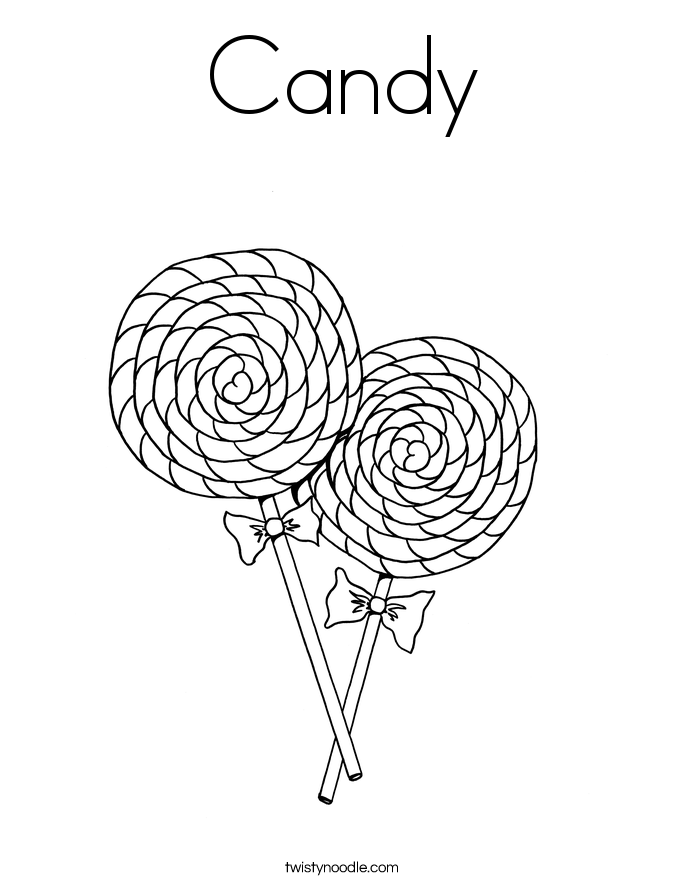 Candy Coloring Page 