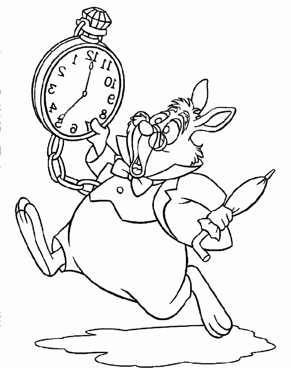 Free Coloring Pages Disney Alice In Wonderland, Download Free Coloring