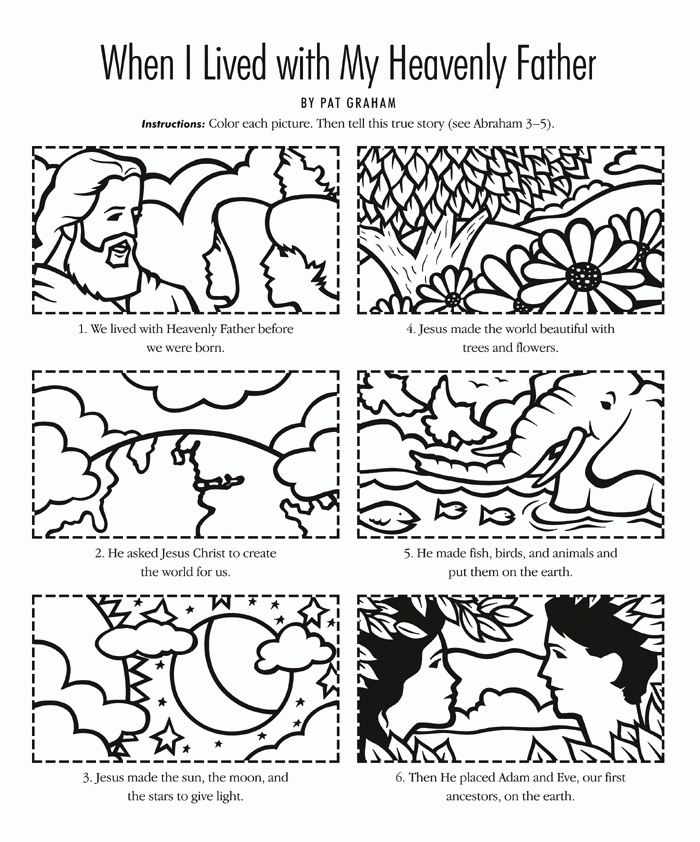 Free Creation Story Coloring Pages | High Quality Coloring Pages - Clip