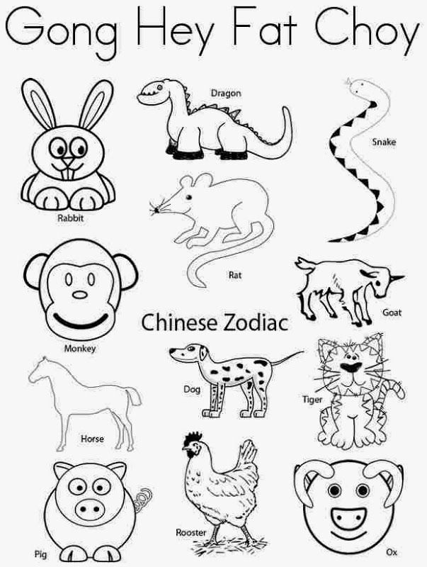 Chinese New Year Coloring Page 