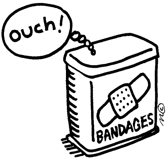 a printable coloring page for kids. band aid coloring page first