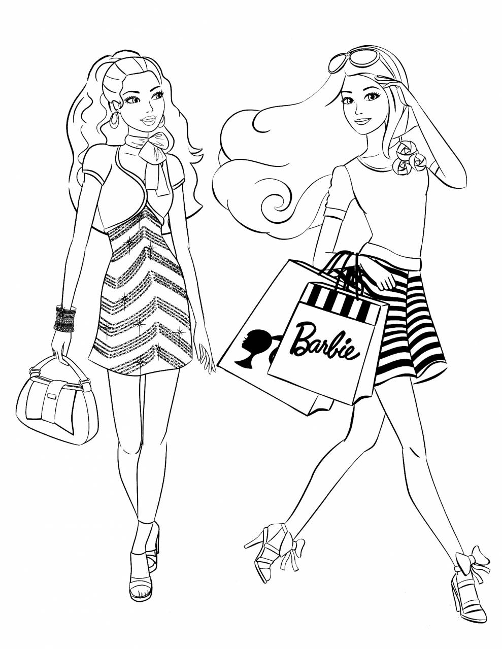 Barbie Fashion Coloring Pictures | High Quality Coloring Pages