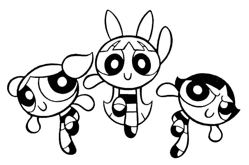 powerpuff girls coloring pages printable - Free Coloring Page