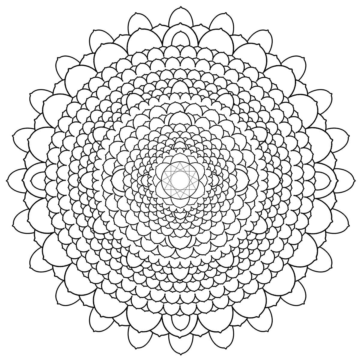 Difficult Mandala Coloring Pages - Coloring Style Pages