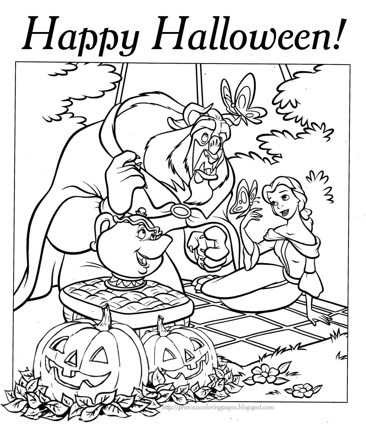 disney princess color sheet halloween   Clip Art Library