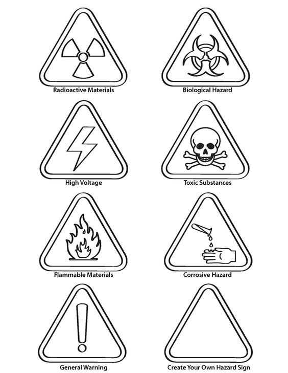Printable Safety Signs Coloring Pages Coloring Pages