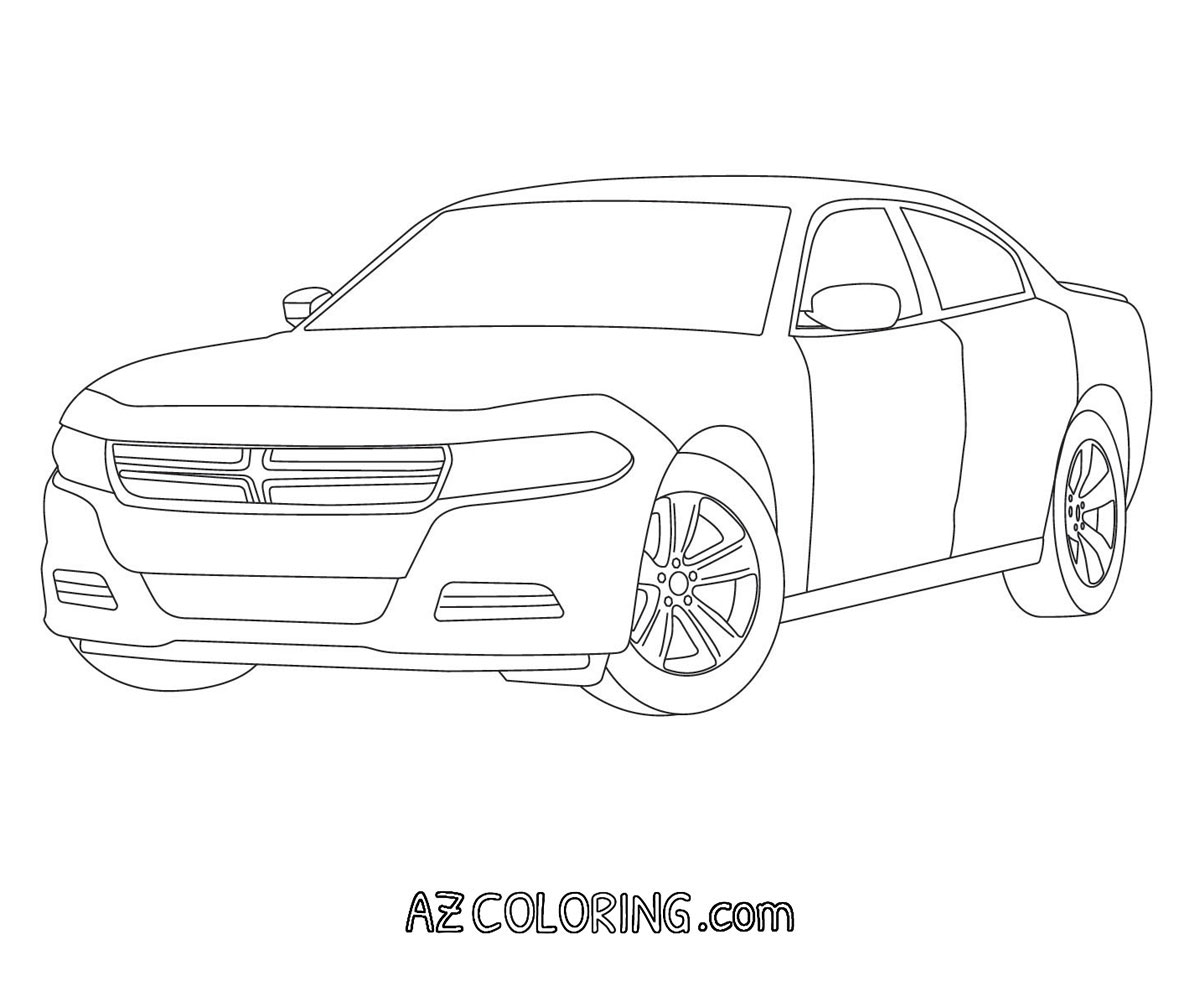 dodge challenger hellcat coloring pages  Clip Art Library