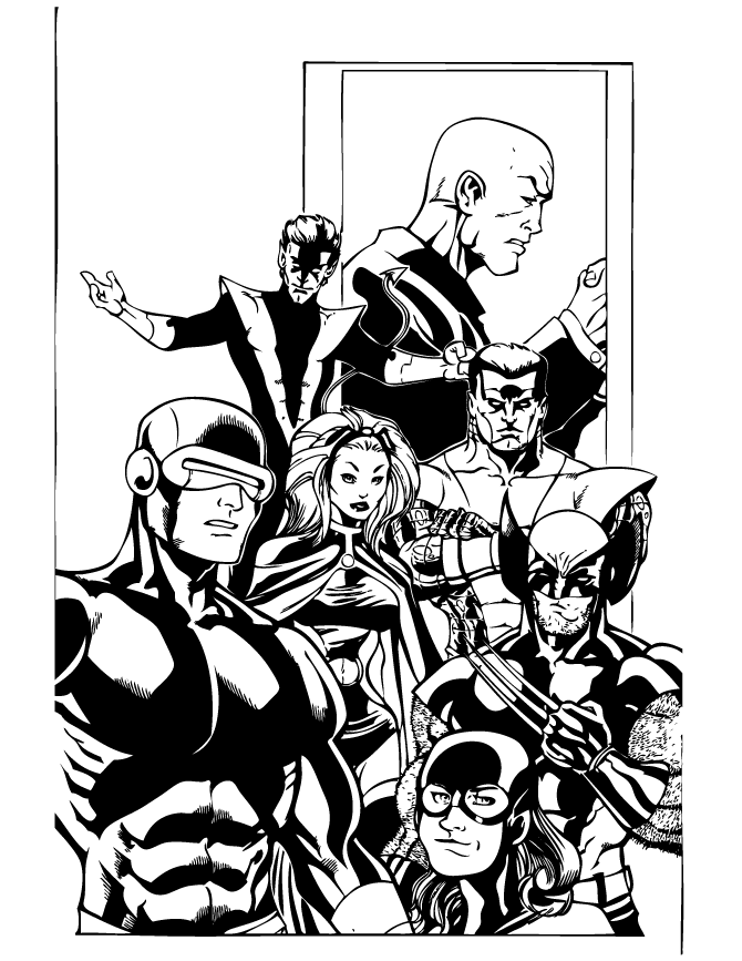 X Men Wolverine And Colossus Coloring Page 
