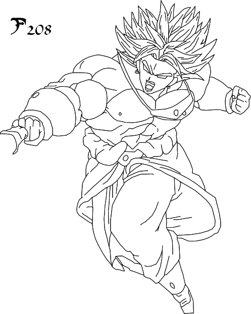 Broly Coloring Page