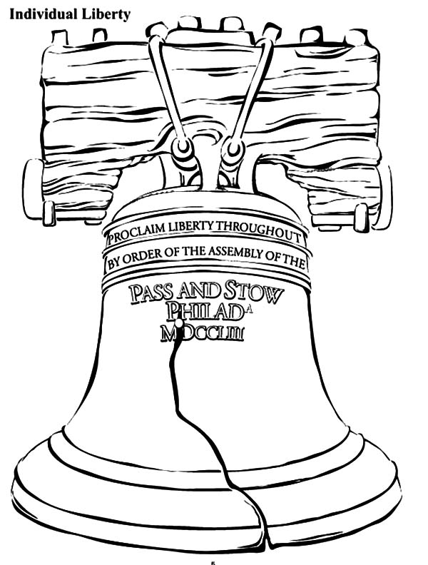 Individual Liberty Bell Coloring Page