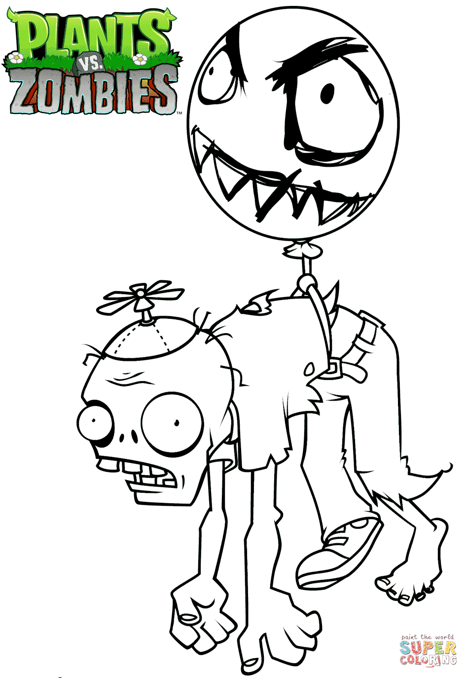 Free Plants Vs Zombies Zombie Coloring Pages, Download Free Plants Vs