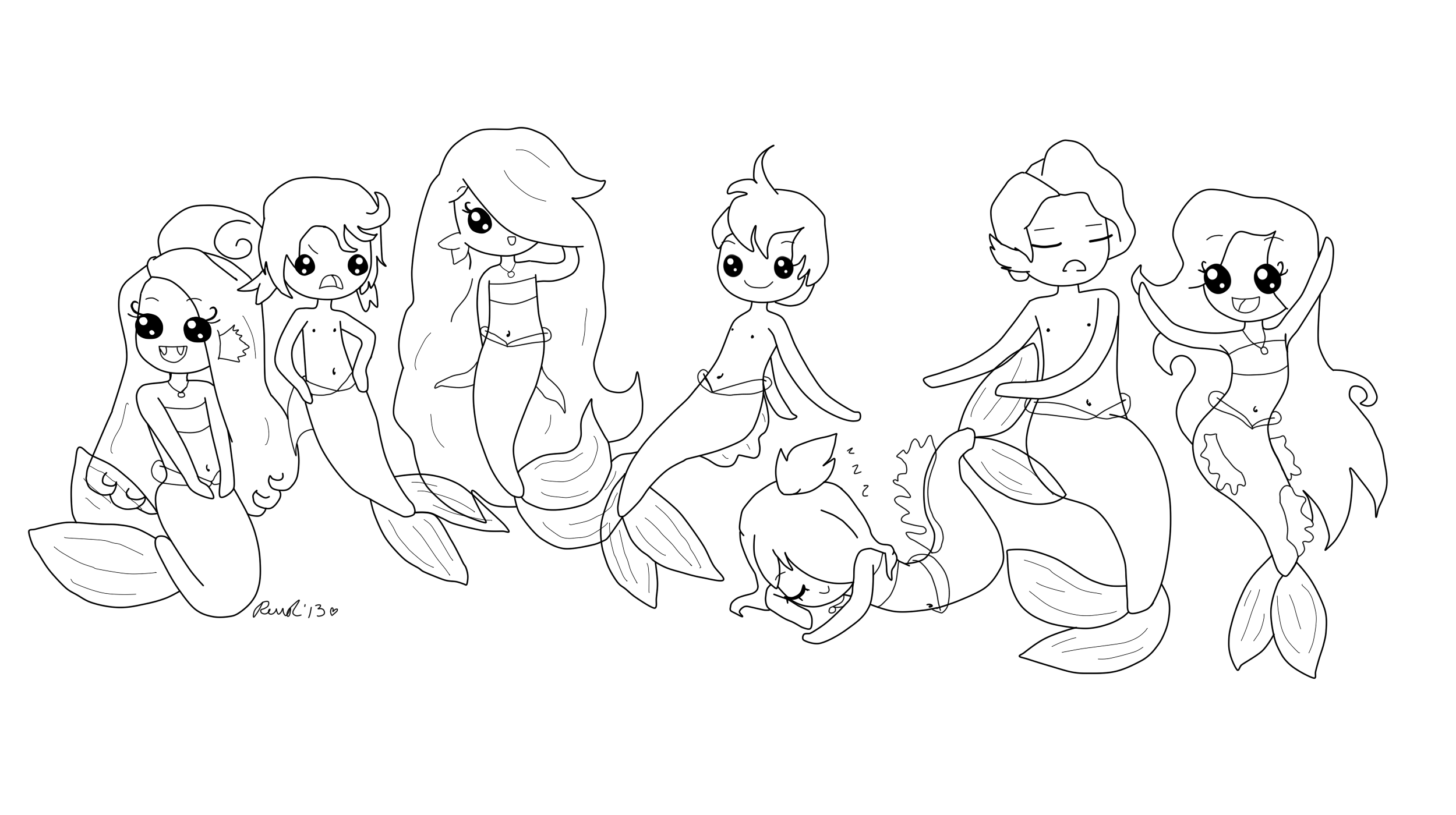 Anime Mermen Coloring Pages | Coloring Pages For All Ages