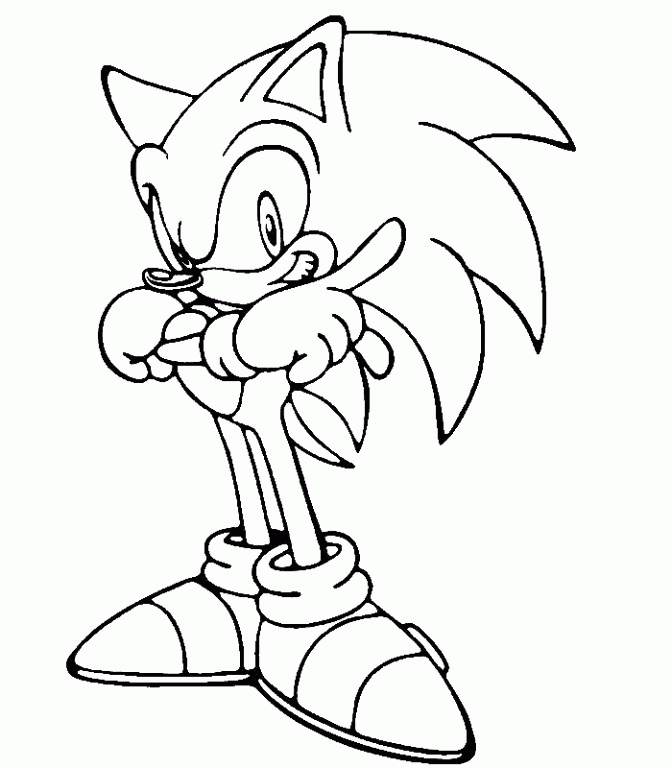 sonic coloring page | High Quality Coloring Pages