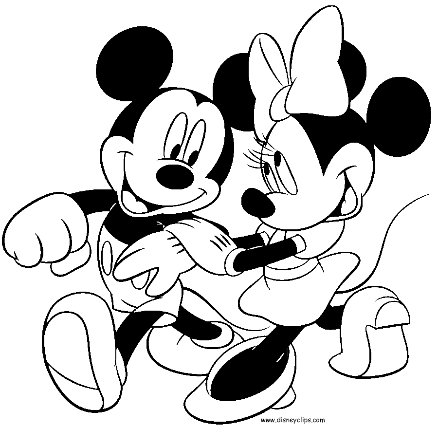 coloring pages baby mickey and minnie mouse