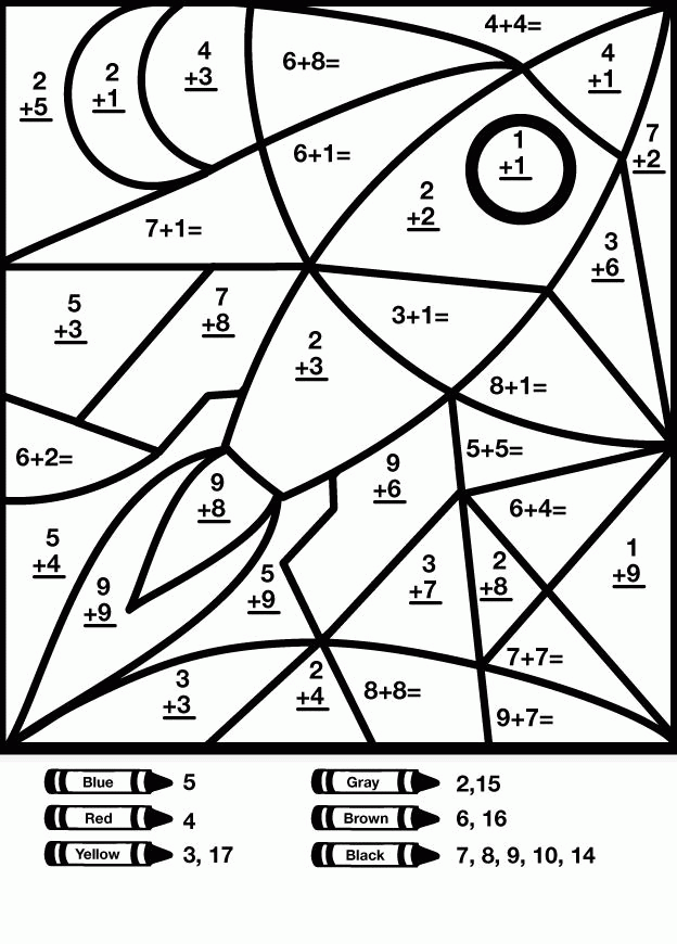 Subtraction Coloring Pages First Grade | High Quality Coloring Pages