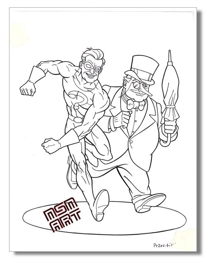 Comic Art For Sale from NSN Art, BATMAN Animation Style Guide Page