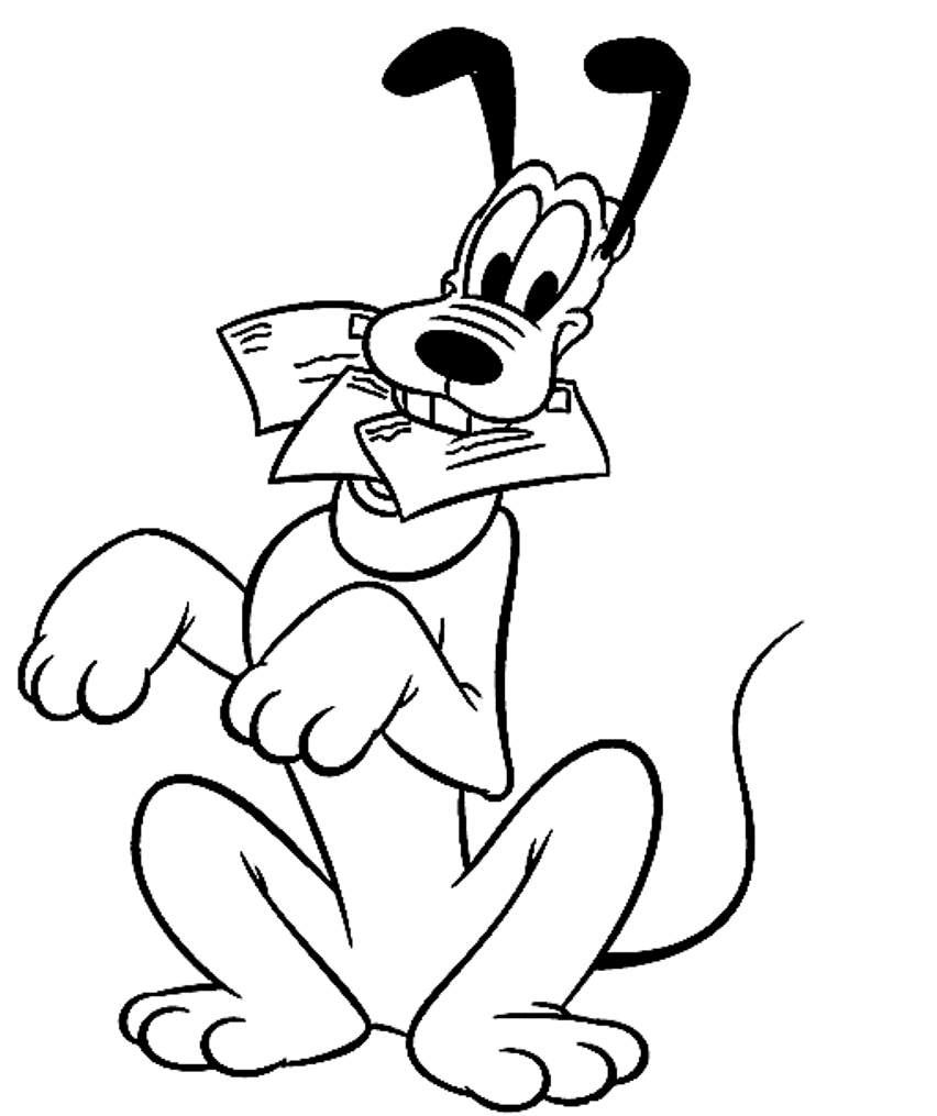 Pluto coloring pages to download and print for free