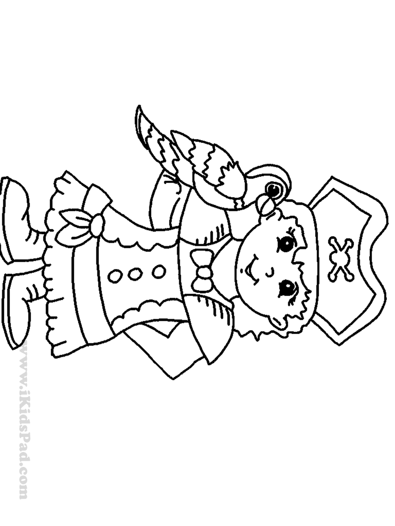  Girl Pirate Coloring Pages - Girl Pirate Coloring Page