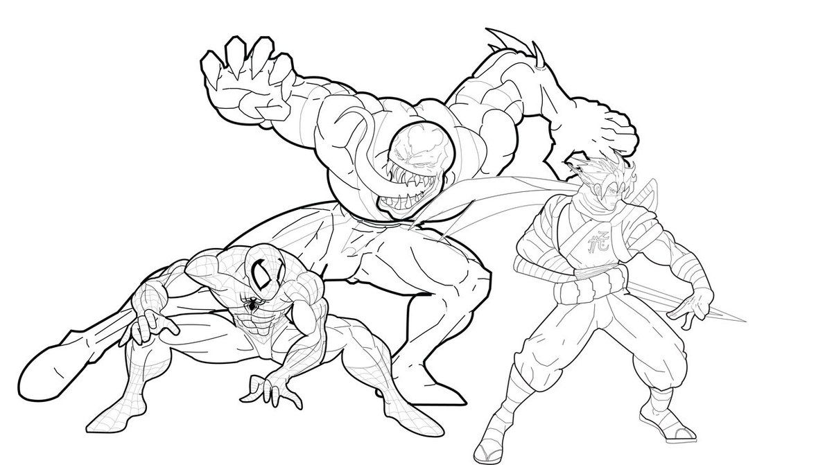 Free Spiderman And Venom Coloring Pages Free, Download Free Spiderman