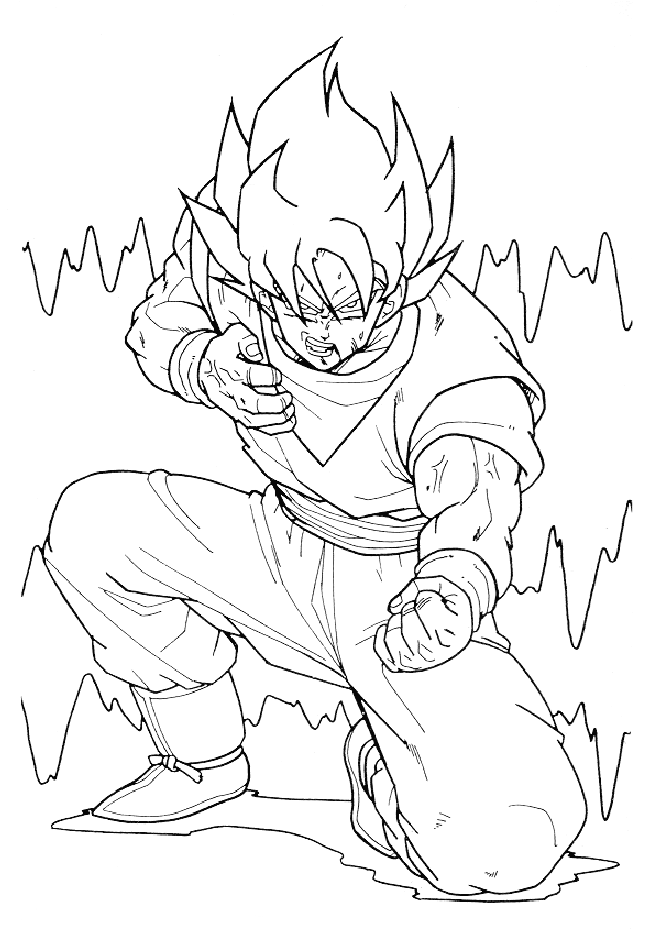coloring pages of Dragon Ball Z