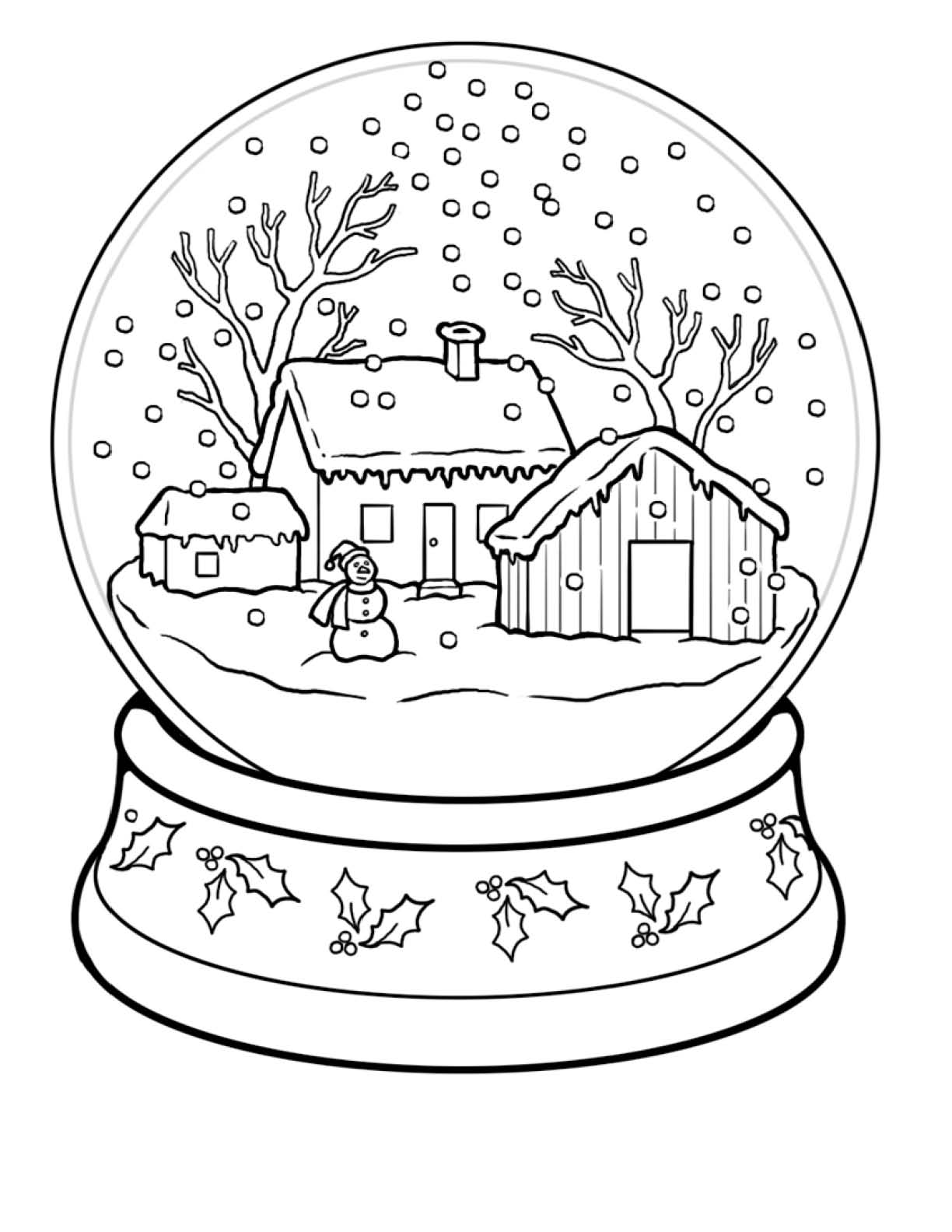 Coloring Pages Winter Scenes | High Quality Coloring Pages