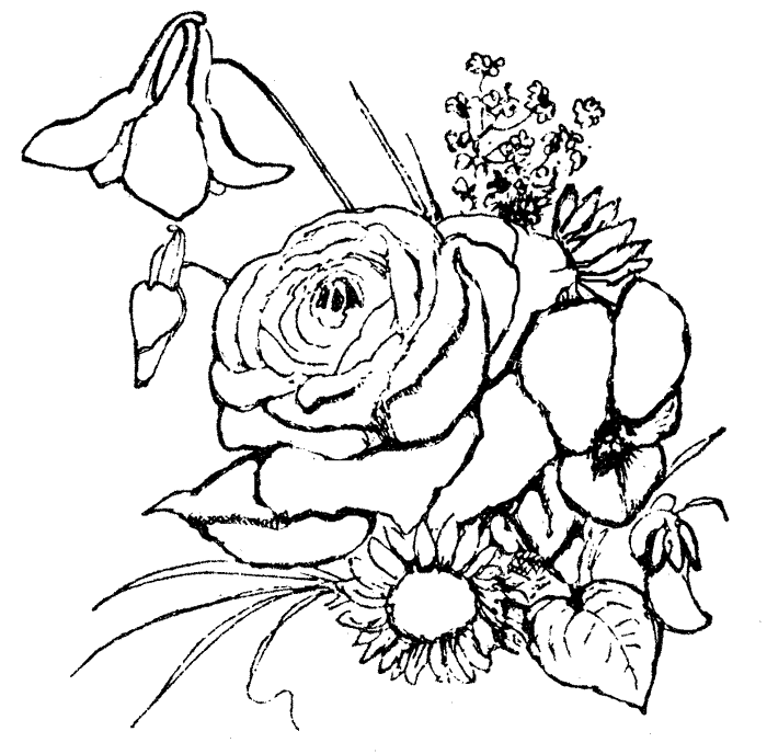 roses and other flower coloring