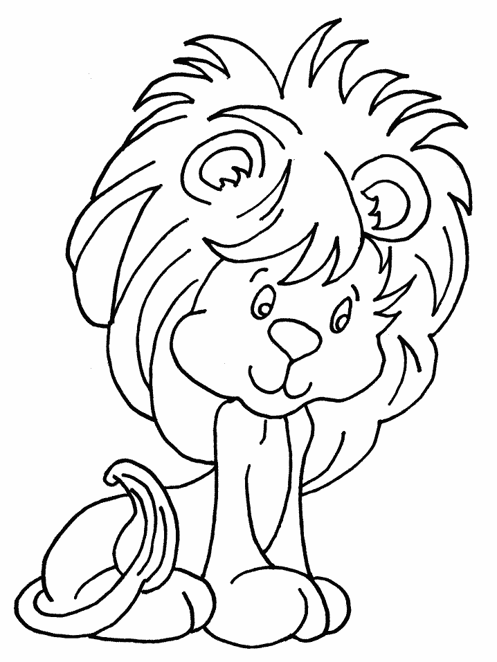 funny Lion Animals Coloring Pages |Free coloring on Clipart Library